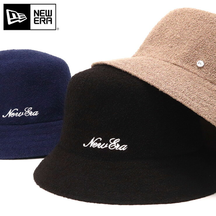 ニューエラ バケットハット NEW ERA HAT バケハ メンズ レディース 帽子 黒 ベージュ ブランド 深め おしゃれ かっこいい 人気 秋 冬 オールシーズン ニューエラー 大きい 小さい サイズ 正規品 ユニセックス 男女兼用 ストリート コーデ 冬用 防寒