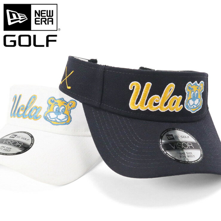 ニューエラ ゴルフ サンバイザー NEW ERA GOLF レディース メンズ 帽子 コラボ UCLA グッズ 白 ブランド 深め おしゃれ かっこいい 人気 春 夏 秋 冬 オールシーズン ニューエラー 大きい 小さい サイズ 調整 正規品 ユニセックス 男女兼用 ストリート コーデ 夏用 冬用