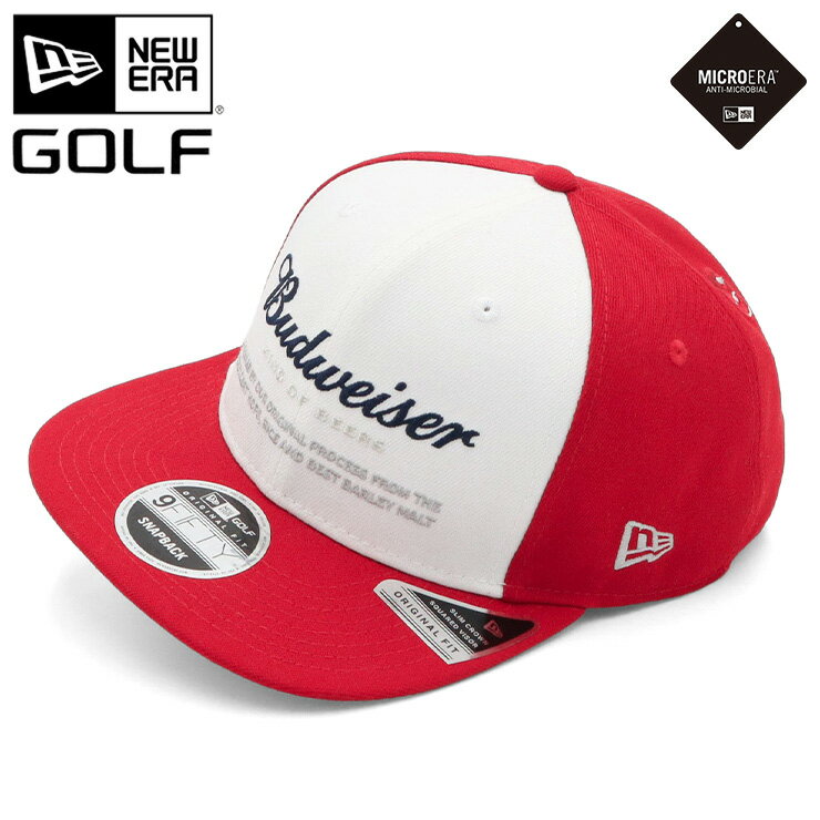 ニューエラ 帽子（メンズ） ニューエラ ゴルフ キャップ NEW ERA GOLF CAP 9FIFTY メンズ レディース 帽子 コラボ Budweiser グッズ ブランド 深め おしゃれ かっこいい 人気 春 夏 秋 冬 オールシーズン ニューエラー 大きい 小さい サイズ 調整 正規品 ユニセックス 男女兼用 ストリート コーデ 夏用