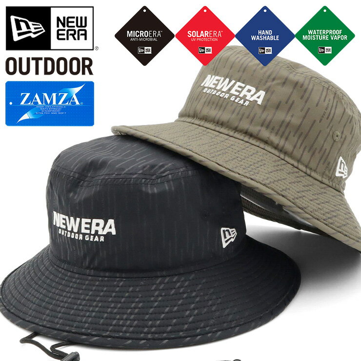 楽天ONSPOTZニューエラ アウトドア アドベンチャーハット NEW ERA OUTDOOR HAT メンズ レディース 帽子 黒 カーキ ナイロン ブランド 深め おしゃれ かっこいい 人気 春 夏 秋 冬 オールシーズン ニューエラー 大きい 小さい サイズ 正規品 ユニセックス 男女兼用 ストリート コーデ