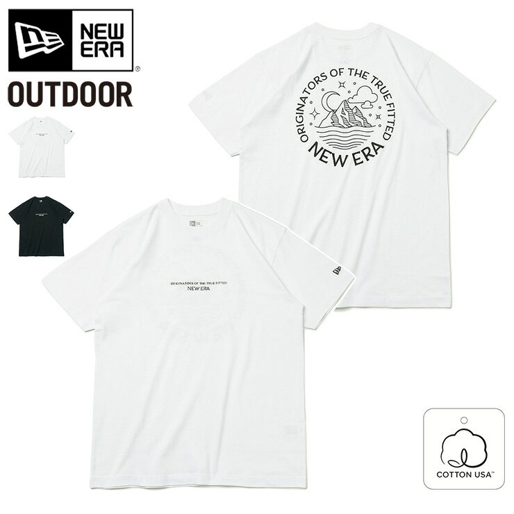 ニューエラ アウトドア Tシャツ 半袖 NEW ERA OUTDOOR クルーネック 黒 白 綿 コットン メンズ レディース ブランド おしゃれ かっこいい 人気 オーバーサイズ 季節 春 夏 秋 冬 ニューエラー 正規品 大きい 小さい サイズ ユニセックス 男女兼用 ストリート 夏用 冬用