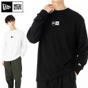 ニューエラ Tシャツ 長袖 NEW ERA クルーネック ロンT 黒 白 コットン 綿 メンズ レディース ブランド おしゃれ かっこいい 人気 オーバーサイズ 春 夏 秋 冬 ニューエラー 正規品 大きい 小さい サイズ ユニセックス 男女兼用 ストリート 夏用 冬用