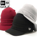 ニューエラ ゴルフ ニット帽 NEW ERA GOLF ニットキャップ 帽子 メンズ レディース 秋 冬 つば付きニット 黒 人気 ブランド おしゃれ かっこいい フリーサイズ 大きいサイズ 防寒 ニューエラー 正規品 スノボー ゴルフ ユニセックス 男女兼用 ストリート コーデ KNIT