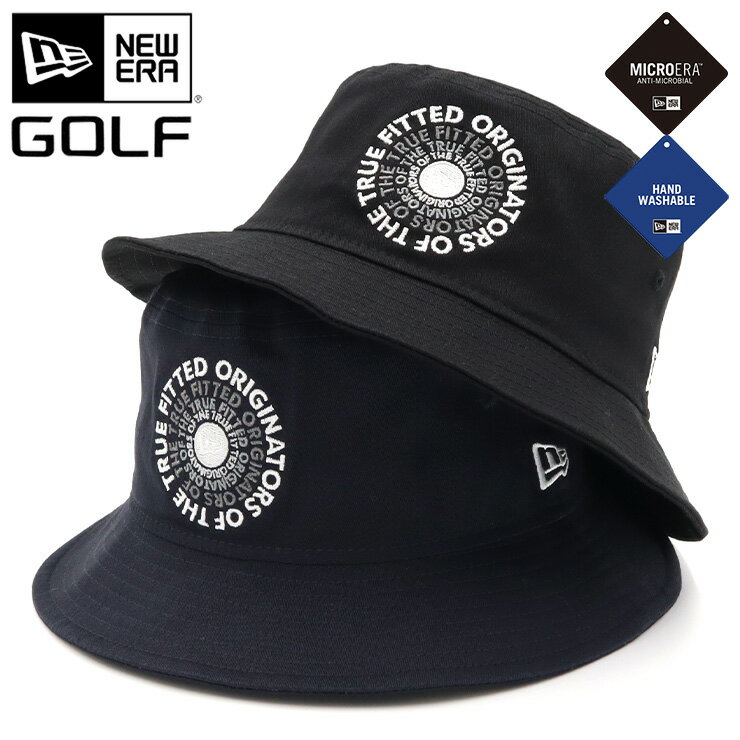 ニューエラ ゴルフ バケットハット NEW ERA GOLF HAT バケハ メンズ レディース 帽子 黒 大きいサイズ ブランド 深め おしゃれ かっこいい 人気 春 夏 秋 冬 ニューエラー 正規品 ユニセックス 男女兼用 オールシーズン ストリート コーデ 夏用 冬用