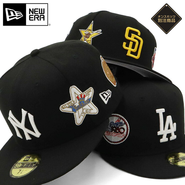 ニューエラ キャップ NEW ERA CAP 59FIFTY ベースボールキャップ メンズ レディース 帽子 NY LA MLB ニューヨーク ヤンキース ONSPOTZ 別注 黒 ブランド おしゃれ かっこいい 人気 春 夏 秋 冬 オールシーズン ニューエラー 大きい 小さい サイズ 正規品 ユニセックス