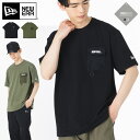 ニューエラ Tシャツ 半袖 NEW ERA クルーネック 韓国 企画 アパレル カーキ 綿 コットン メンズ レディース ブランド おしゃれ かっこいい 人気 オーバーサイズ 春 夏 ニューエラー 正規品 大きい 小さい サイズ ユニセックス 男女兼用
