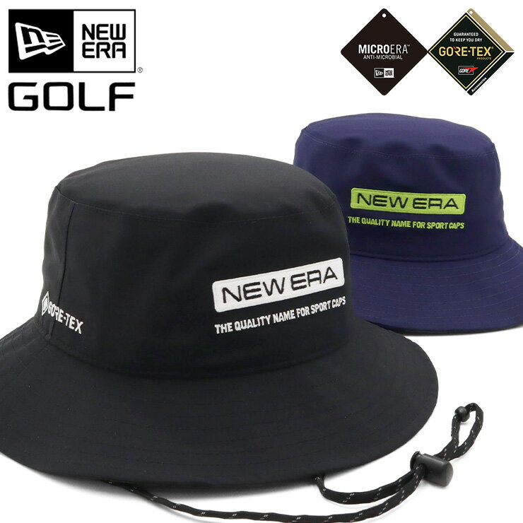 ニューエラ ゴルフ バケットハット NEW ERA GOLF HAT バケハ メンズ レディース 帽子 ゴアテックス ナイロン 黒 大きいサイズ ブランド 深め おしゃれ かっこいい 人気 春 夏 秋 冬 ニューエラー 正規品 ユニセックス 男女兼用 オールシーズン ストリート コーデ