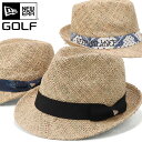 ニューエラ ゴルフ ハット NEW ERA GOLF HAT メンズ レディース 帽子 麦わら ストローハット ベージュ ブランド 深め おしゃれ かっこいい ...