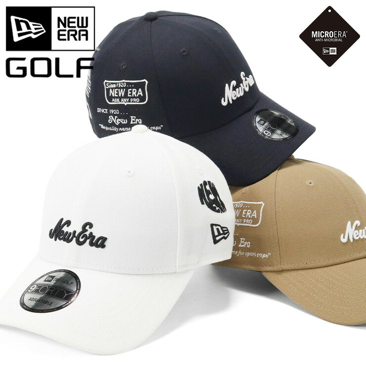 ニューエラ 帽子（メンズ） ニューエラ ゴルフ キャップ NEW ERA GOLF CAP 9FORTY メンズ レディース 帽子 白 ベージュ ブランド 深め おしゃれ かっこいい 人気 春 夏 秋 冬 オールシーズン ニューエラー 大きい 小さい サイズ 調整 正規品 ユニセックス 男女兼用 ストリート コーデ 夏用 冬用