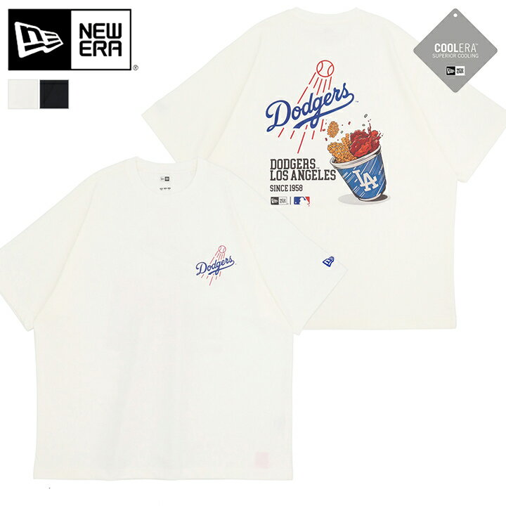 【クーポン利用で5%OFF】11月30日限定!ニューエラ Tシャツ 半袖 NEW ERA クルーネック LA MLB 黒 白 コットン 綿 メンズ レディース ...