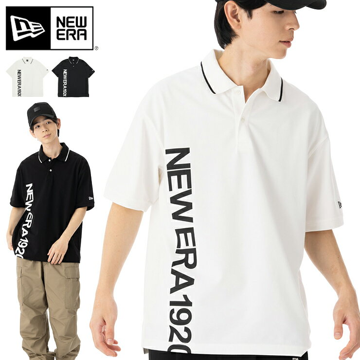 【クーポン利用で5%OFF】11月30日限定!ニューエラ 半袖 ポロシャツ NEW ERA 綿 コットン 黒 白 メンズ レディース ブランド おしゃれ かっこ...
