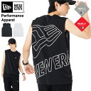 ニューエラ スリーブレスTシャツ NEW ERA パフォーマンスアパレル スポーツウェア ノースリーブ タンクトップ スポーツアパレル 黒 白 メンズ レディー...