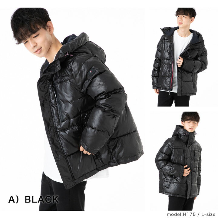 トミーヒルフィガー TOMMY HILFIGER アパレル ダウンジャケット コート NYLON QUILTED 2 POCKET PUFFER JACKET ストリート ブランド おしゃれ カジュアル 大きい オーバー ビッグ サイズ 防寒 保温 秋冬 メンズ レディース