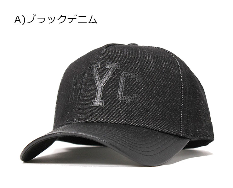ニューエラ キャップ スナップバック 9FORTY Aフレーム デニム NYC ブラック NEW ERA