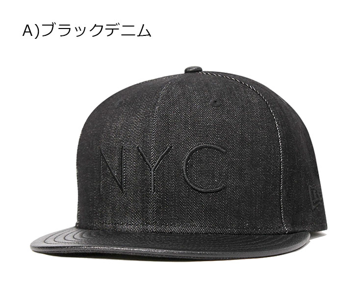 ニューエラ キャップ スナップバック 9FIFTY デニム NYC ブラック NEW ERA