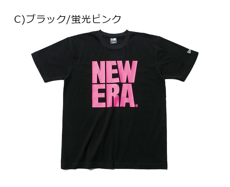 【3月9日発売予定！】ニューエラ Tシャツ BIG NE ブラック/ピンク NEW ERA