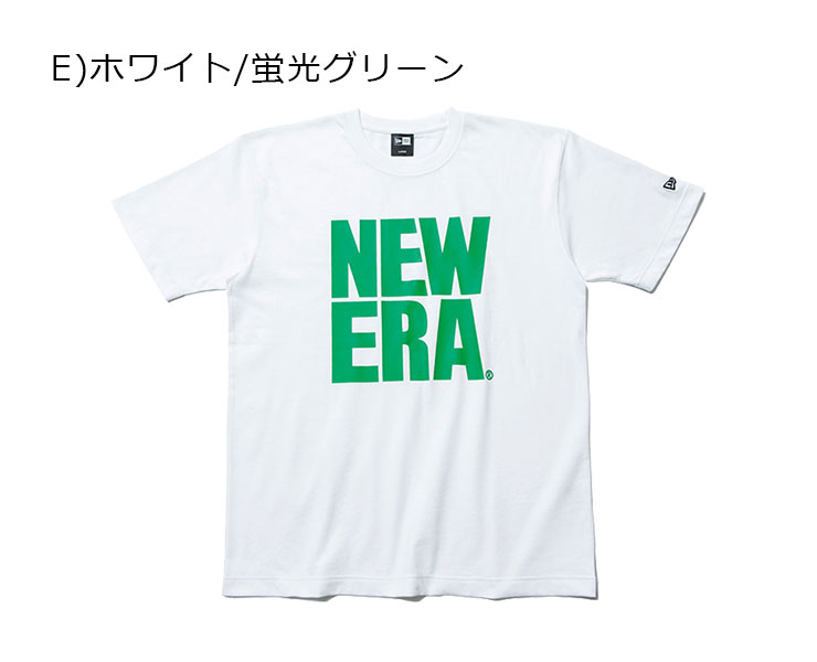 【3月9日発売予定！】ニューエラ Tシャツ BIG NE ホワイト/グリーン NEW ERA