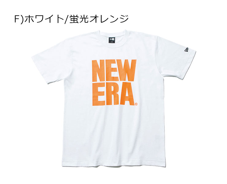 【3月9日発売予定！】ニューエラ Tシャツ BIG NE ホワイト/オレンジ NEW ERA