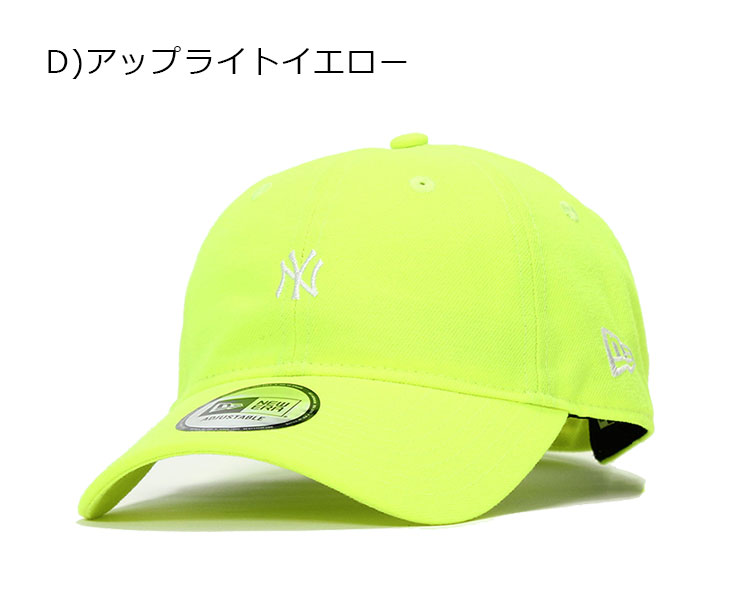 ニューエラ キャップ サイズ調整 9THIRTY ネオン MLB ニューヨークヤンキース アップライトイエロー NEW ERA