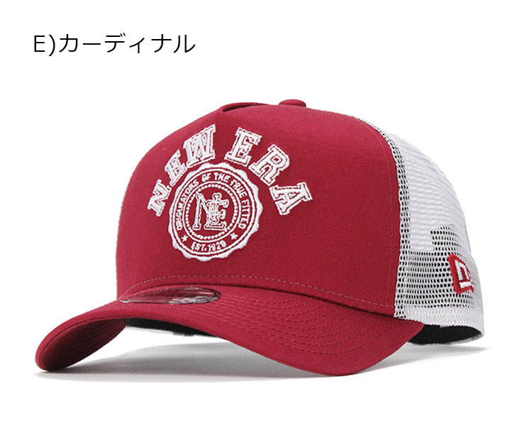 ニューエラ キッズ メッシュキャップ 9FORTY Aフレーム COLLEGE ホワイト/カーディナル NEW ERA YOUTH