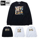 ニューエラ Tシャツ 長袖 LANDSCAPE BIG NEW ERA NEW ERA 長そで ロンT アパレル メンズTシャツ レディースTシャツ ブランド おしゃれ ストリート 秋冬 シンプル 大きいサイズ 黒 白 ブラック ホワイト