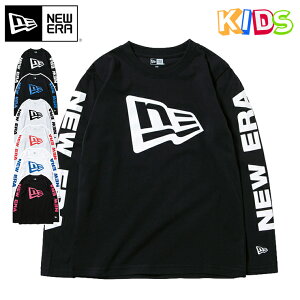 ニューエラ キッズ Tシャツ 長袖 FLAG LOGO NEW ERA YOUTH new era kids ブランド おしゃれ ストリート ロンT 長袖Tシャツ 長そで newera KIDS 子供 子供用 こども