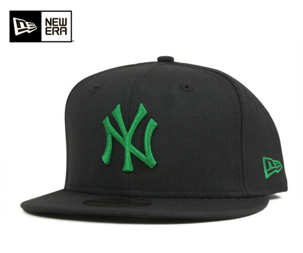 【楽天市場】[SOLD OUT]NEW ERA（ニューエラ） 59FIFTY キャップ MLB ニューヨークヤンキース ブラック/グリーン