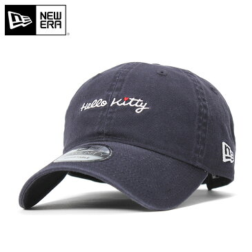 ニューエラ ハローキティ コラボ キャップ サイズ調整 9TWENTY SCRIPT ネイビー NEW ERA HELLO KITTY 帽子 メンズ帽子 レディース帽子 newera ブランド おしゃれ メンズキャップ レディースキャップ ニューエラキャップ コラボキャップ