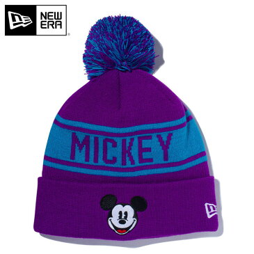 ニューエラ ディズニー コラボ ニット帽 ポンポン MICKEY MOUSE グレープ/ターコイズ NEW ERA メンズニット帽 レディースニット帽 無地 シンプル ブランド おしゃれ ストリート ぼうし DISNEY ミッキー キャラクター