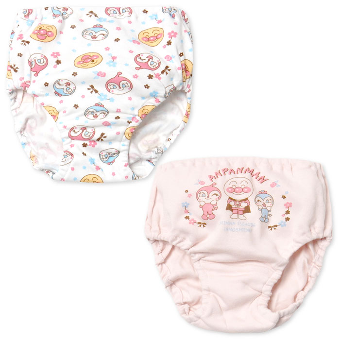 オンスタイルの【送料無料】2枚組セット 女児 ベビー ショーツ アンパンマン 綿100％ ネームタグ付き インナー 肌着 下着 女の子 90cm 95cm iw-0802【メール便対応】｜アングル2