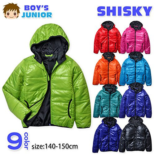 子供服 男の子 アウター フルジップ ジャケット SHISKY シスキー 中綿 無地 ジップガード 裏地付き 男児 ジュニア 140cm 150cm
