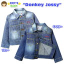 【送料無料】【男児ベビー】【ジャケット】Donkey Jossy 刺繍入り デニムジーンズ長袖ジャケット【90cm】【95cm】【メール便対応】