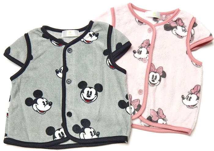 【送料無料】男児 女児 ベビー フランネル 肩付き ベスト スリーパー Disney ディ...