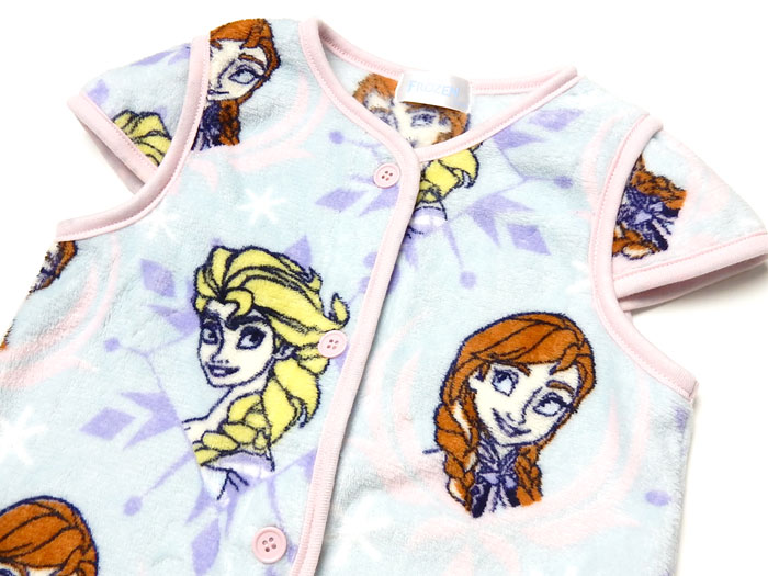 【送料無料】女児 ベビー フランネル 肩付き ベスト スリーパー Disney ディズニー...