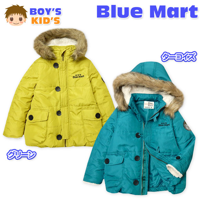 乐天商城 - 男児 キッズ 中綿 フルジップ ハーフコート あったか素材 裏ボア切替 ファー付き着脱式フード ワッペン アウター 子供服 男の子 100cm 110cm 120cm 130cm a-1541