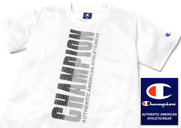 【送料無料】男児 ジュニア 吸汗速乾 半袖 Tシャツ Champion/チャンピオン 裏メッ...