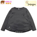 【送料無料】女児 キッズ スムス 長袖 Tシャツ ドット柄シフォン切替 Aラインシルエット 子供服 女の子 110cm 120cm 130cm a-1753b-kk【メール便対応】