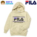 【送料無料】男児 ジュニア ミニ裏毛 長袖 スウェット パーカー FILA/フィラ ロゴプリント 薄手 子供服 男の子 140cm 150cm 160cm td-0355a-be【メール便対応】