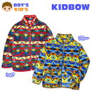 【送料無料】子供服 男の子 アウター フルジップ ジャケット KIDBOW 両面フリース ノルディック柄 男児 キッズ 100cm 110cm 120cm 130cm【メール便対応】