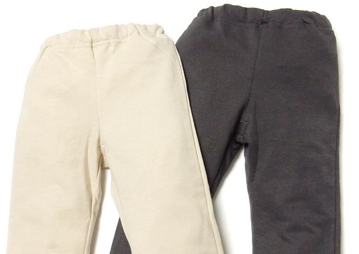 【送料無料】女児 ベビー ミニ裏毛 ロング パンツ くすみカラー 無地 裾ゴム入り ウエストゴム ボトムス ベビー服 女の子 80cm 90cm 95cm jt-0258【メール便対応】