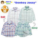 【送料無料】【男児ベビー】【シャツ】Donkey Jossy チェック＆ドット柄リバーシブル長袖シャツ【90cm】【95cm】【メール便対応】