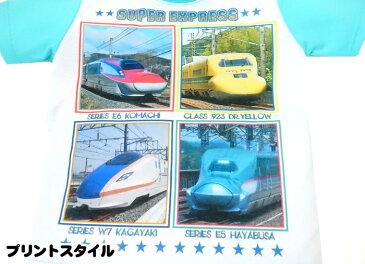 【送料無料】男児 キッズ 半袖 パジャマ でんたま 新幹線 上下組 天竺素材 ウエストゴム 子供服 男の子 110cm 120cm 130cm td-0160a【メール便対応】