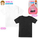 【送料無料】女児 ジュニア 吸湿発熱 3分袖 インナー Tシャツ 肌着 下着 あったか素材 保温 丸首 ストレッチ 薄手 子供 女の子 140cm 150cm 160cm yg-2262【メール便対応】