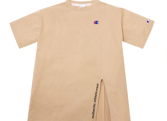 【送料無料】女児 ジュニア Champion/チャンピオン 半袖 Tシャツ 綿混 ロゴプリン...