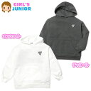 【送料無料】女児 ジュニア 裏起毛 長袖 プルパーカー スウェット あったか素材 保温 ゆったり ボアワッペン 子供服 女の子 140cm 150cm 160c...