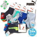 【送料無料】3足組セット 男児 ジュニア ショート丈 ソックス 靴下 PUMA/プーマ 消臭 甲メッシュ つま先かかと補強 子供 男の子 21-23cm 23-...