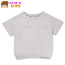 【送料無料】女児 キッズ 綿混 半袖 Tシャツ スラブ天竺素材 ポケット プリント 子供服 女の子 110cm 120cm 130cm iw-0184b【メール便対応】(4)
