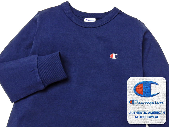 【送料無料】男児 キッズ 長袖 Tシャツ Champion/チャンピオン 本体綿100％ 袖口リ...