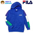 【送料無料】男児 ジュニア スウェット プルパーカー FILA/フィラ ブロック配色 プリント 刺繍 子供服 男の子 140cm 150cm 160cm td-...