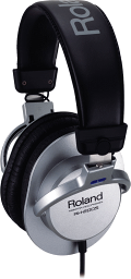 Rolandローランド/Stereo Headphones/ローランドステレオヘッドフォン/シルバーRH-200S